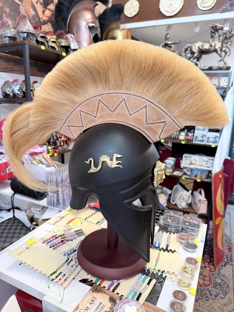 Corinthian Helmet — Black and Gold