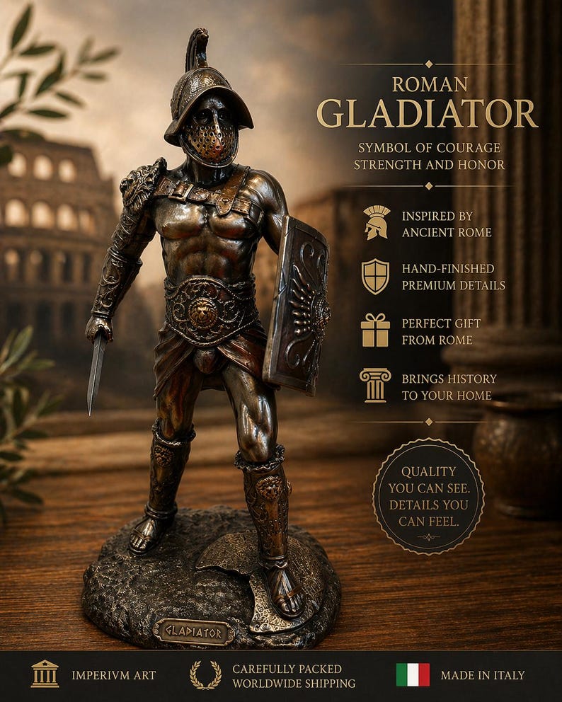 Roman Gladiator — Shield and Sword